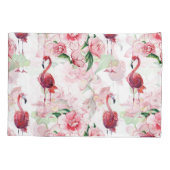 ピンクフラミンゴ：シームレスパターンエレガンス 枕カバー (裏面)