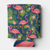 ピンクフラミンゴ:ターコイズストライプのヴィンテージ 缶クーラー (裏面)