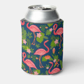 ピンクフラミンゴ:ターコイズストライプのヴィンテージ 缶クーラー (缶裏面)