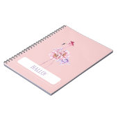 ピンクフラミンゴ – トロピカルエレガンスのTouch ノートブック (左側)