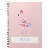 ピンクフラミンゴ – トロピカルエレガンスのTouch ノートブック (正面)