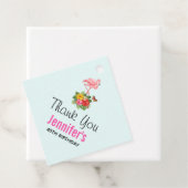 ピンクフラミンゴ&トロピカルハイビスカスファンシーありがとう フェイバータグ (インサイチュ)