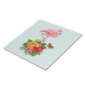 ピンクフラミンゴ&トロピカルハイビスカスファンシー タイル (側面)