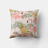 ピンクフラミンゴ&パイナップル クッション (裏面)