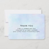 ピンクフラミンゴ&パームツリーベビーシャワー感謝してい 招待状 (裏面)