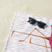 ピンクフラミンゴ ビーチタオル (インサイチュ)