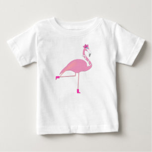ピンクフラミンゴ – ベビー素晴らしジャージーTシャツ ベビーTシャツ