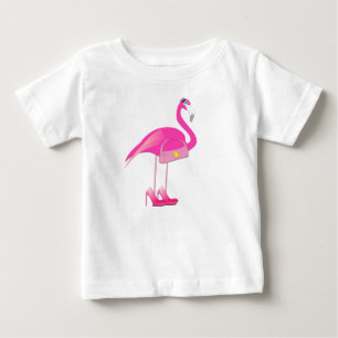ピンクフラミンゴ – ベビー素晴らしジャージーTシャツ ベビーTシャツ