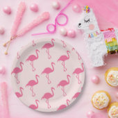 ピンクフラミンゴ ペーパープレート (パーティー)