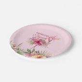 ピンクフラミンゴ ペーパープレート (アングル)