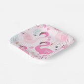 ピンクフラミンゴ ペーパープレート (傾斜あり)