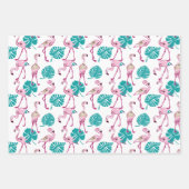ピンクフラミンゴ ラッピングペーパーシート (正面)