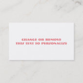 ピンクフラミンゴ 名刺 (裏面)