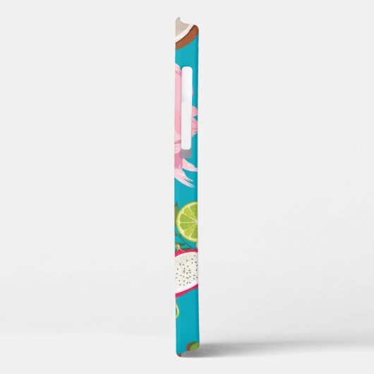 ピンクフラミンゴ:熱帯シームレスパターン Case-Mate iPhoneケース (裏面 / 左)