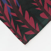 ピンクフラミンゴ:熱帯蝶の調和。 フリースブランケット (角)