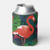 ピンクフラミンゴ：熱帯蝶の調和。 缶クーラー (缶正面)