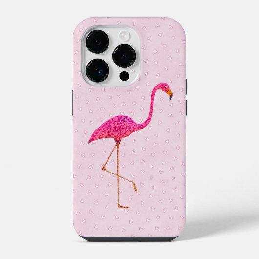 ピンクフラミンゴ iPhoneケース (裏面)