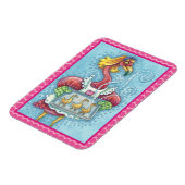 ピンクフラミンゴCOOKIE、水玉模様磁石 マグネット (左側)