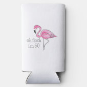 ピンクフラミンゴOh flock I'm 50 スリム缶クーラー (裏面)