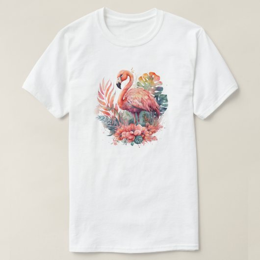 ピンクフラミンゴTシャツ Tシャツ (デザイン正面)