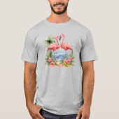 ピンクフラミンゴTシャツ Tシャツ (正面)
