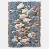 ピンクフラミン芸術的ゴスの優雅さ スローブランケット (正面縦)