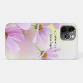 ピンクフラワーの水彩画イメージをカスタマイズ Case-Mate iPhoneケース (裏面(横))