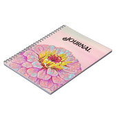 ピンクフラワーアートジャーナル ノートブック (左側)