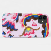 ピンクフラワーアートヴィンテージスタイル電話ケース Case-Mate iPhoneケース (裏面(横))