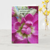 ピンクフラワーアート信仰誕生日カード カード (黄色い花)