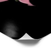 ピンクフラワーアート ポスター (コーナー)