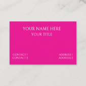 ピンクフラワーウェディングフローリスト 名刺 (裏面)