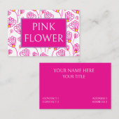ピンクフラワーウェディングフローリスト 名刺 (正面/裏面)