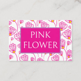 ピンクフラワーウェディングフローリスト 名刺