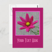 ピンクフラワーカスタムハガキ ポストカード (正面/裏面)