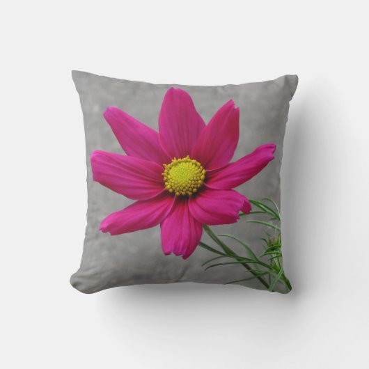 ピンクフラワーカスタム装飾用クッション クッション (正面)