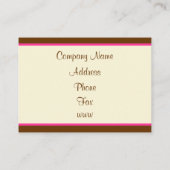 ピンクフラワーカップケーキベーカリー名刺 名刺 (裏面)