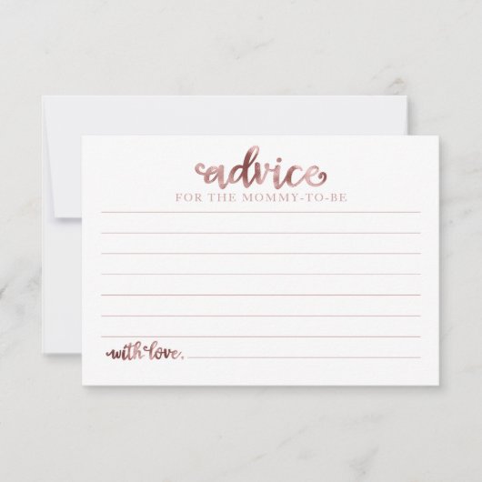 ピンクフラワーカボチャ秋ベビーシャワーアドバイスカード 招待状 (正面)