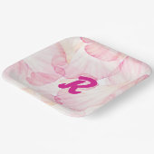 ピンクフラワーガールパーティープレート ペーパープレート (傾斜あり)