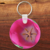 ピンクフラワーキーチェーン キーホルダー (正面)