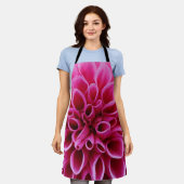 ピンクフラワークローズアップエプロン エプロン (着用した状態)