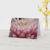 ピンクフラワークローズアップノートカード カード (黄色い花)