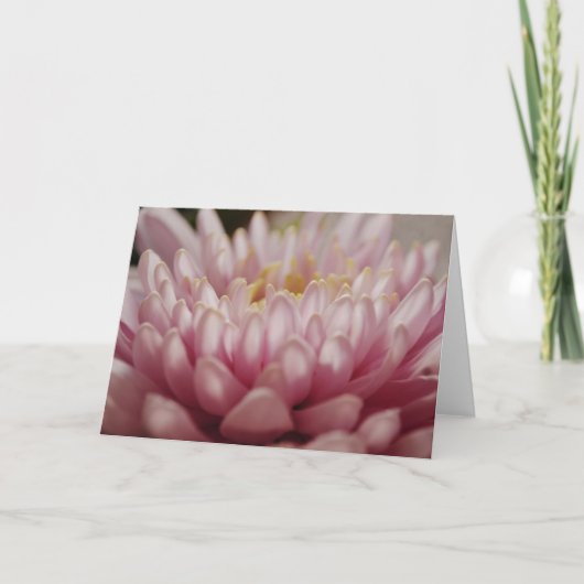 ピンクフラワークローズアップノートカード カード (正面)