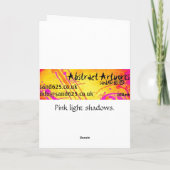 ピンクフラワーグリーティングカード カード (裏面)