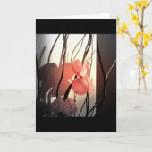 ピンクフラワーグリーティングカード カード (黄色い花)