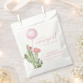 ピンクフラワーサボテン女性のカーボーイベビーシャワー フェイバーバッグ