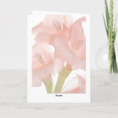 ピンクフラワーサンキュー悔やみや弔慰/メモリアル カード (裏面)