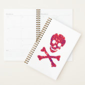 ピンクフラワースカル プランナー手帳 (ディスプレー)