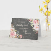 ピンクフラワーズウィザーズ誕生日カード カード (黄色い花)