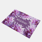 ピンクフラワーズウェルカムカスタム春 ドアマット (アングル)